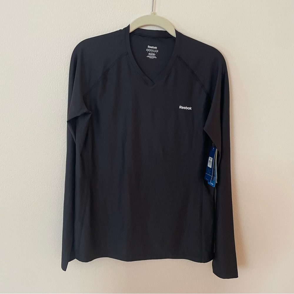 Reebok Black hot compression play dry compression long sleeve top XL